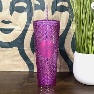 NEW Starbucks Jeweled Purple Taffy Iridescent Tumbler 2021 Venti 24 oz Cold Cup